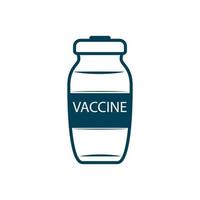 vaccine vial isolated image on white background. Vaccination icon. Actual design element. Vector illustration