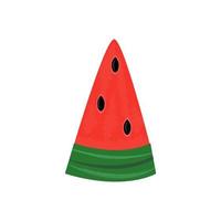 watermelon wedge isolated on white background. Juicy, tasty fruit. Vector illustration