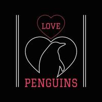 Penguin T Shirt Design vector