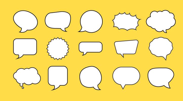 Speech bubble pack template design