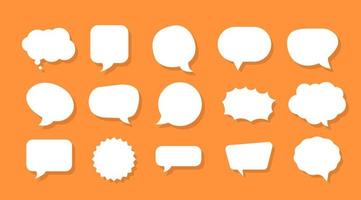 Speech bubble pack template design vector