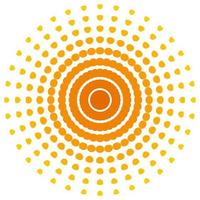 Screen printing pattern. Radiant frame. Abstract vortex. Circular pattern. Pop art round halftone frame isolated on white. Abstract whirligig, eyeball. Dotted print. vector