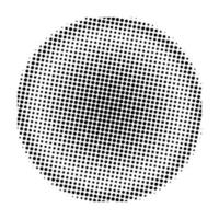 Halftone round element isolated on white background. Radial concentric circle. vector