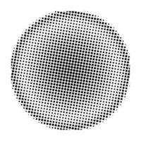 Halftone round element isolated on white background. Radial concentric circle. vector