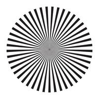 Star, round element, halftone rays isolated on white background. Black logo. Geometric shape. vector