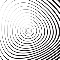 Concentric linear circles, neutral round element. Halftone outline element isolated on white background. vector