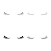 Eyelash icon set grey black color vector