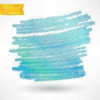 Blue halftone element, banner, texture.  Dotted turquoise texture isolated on white. vector