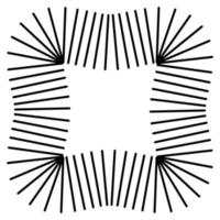 Star, round element, halftone rays isolated on white background. Black logo. Geometric shape. vector