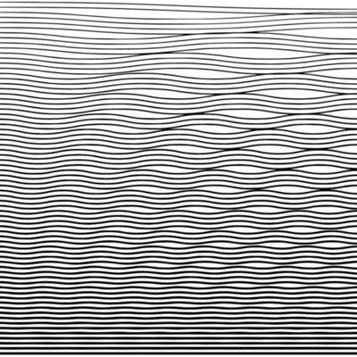 Ripple texture. Water depth. Thin line wave background. Linear halftone. Banner, card, poster.