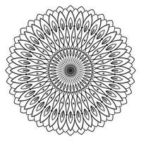 lindo mandala. flor ornamental redonda del doodle aislada en el fondo blanco. ornamento decorativo geométrico en estilo étnico oriental. vector