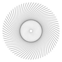 Star, round element, halftone rays card isolated on background. Geometric linear poster. vector