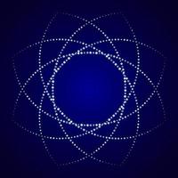 Dotted, dots, speckles abstract round frame, star, circle. Spiral, swirl, twirl element. Circular and radial lines volute, helix. Segmented circle with rotation. Radiating arc lines. Cochlear, vortex vector