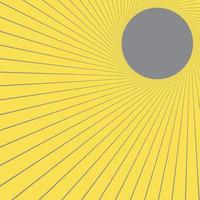 Star, round element, halftone rays card isolated on background. Geometric linear poster. vector