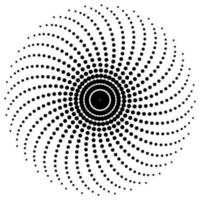 Screen printing pattern. Radiant frame. Abstract vortex. Circular pattern. Pop art round halftone frame isolated on white. Abstract whirligig, eyeball. Dotted print. vector