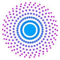 Screen printing pattern. Radiant frame. Abstract vortex. Circular pattern. Pop art round halftone frame isolated on white. Abstract whirligig, eyeball. Dotted print. vector