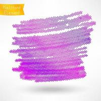 Purple, violet halftone element, banner, texture.  Dotted pink texture isolated on white. vector