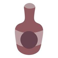 botella de vino aislado sobre fondo blanco. vector