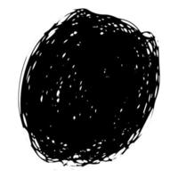 Hand drawn doodle grunge circle, dot . Brush strokes, paint splashes. Textured circle isolated on white background. vector