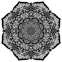 Mandala. Ornamental round doodle flower isolated on white background. Geometric circle element. vector