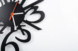 Hands and numbers, fragment of clock. Studio Photo