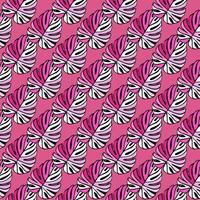 Creative bright tropical leaves seamless pattern. Monstera leaf background. vector