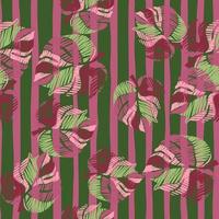 Creative monstera leaves tropical seamless pattern. Embroidery palm leaf endless wallpaper. vector
