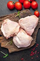 chicken thigh poultry raw meat fresh portion healthy meal food keto or paleo diet photo