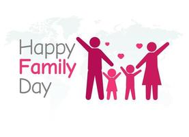 vector graphic of happy family day good for family day celebration. flat design. flyer design.flat illustration.