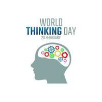 vector graphic of world thinking day good for world thinking day celebration. flat design. flyer design.flat illustration.