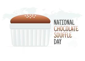 vector graphic of national chocolate souffle day good for national chocolate souffle day celebration. flat design. flyer design.flat illustration.