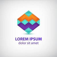 vector abstract colorful geometric logo