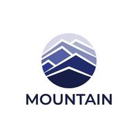 simple mountains logo design vector