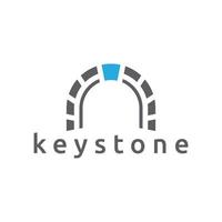 simple keystone logo design vector