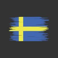 Sweden flag brush stroke, national flag vector