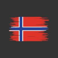 trazo de pincel de bandera de noruega, bandera nacional vector