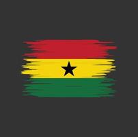 Ghana flag brush stroke, national flag vector