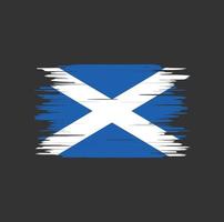 pincelada de bandera de escocia, bandera nacional vector