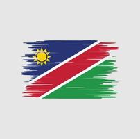 trazo de pincel de bandera de namibia, bandera nacional vector