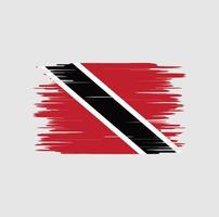 Trinidad and Tobago flag brush stroke, national flag vector