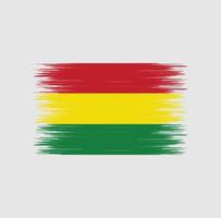 trazo de pincel de bandera de bolivia, bandera nacional vector