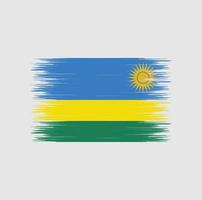 Rwanda flag brush stroke, National flag vector