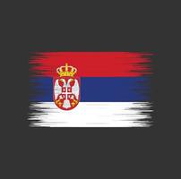 trazo de pincel de bandera serbia, bandera nacional vector