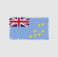 trazo de pincel de bandera de tuvalu vector