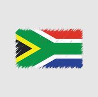 trazo de pincel de bandera de sudáfrica vector
