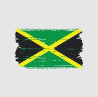 Flag of Jamaica with brush style vector