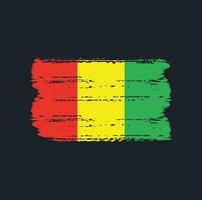 Flag of Guinea with brush style vector