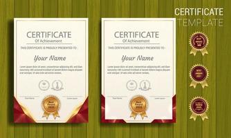 Two set certificate template with dynamic and futuristic polygonal color and simple background. vector