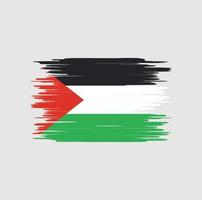 trazo de pincel de bandera palestina, bandera nacional vector
