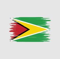 trazo de pincel de bandera de guayana, bandera nacional vector